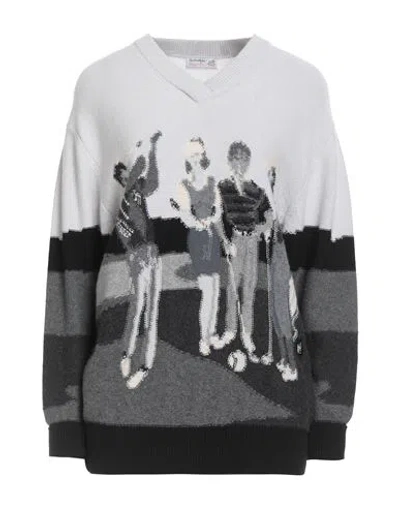 Ballantyne Woman Sweater Light Grey Size 4 Cashmere In Gray