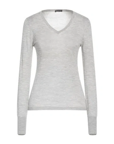 Ballantyne Woman Sweater Light Grey Size 10 Cashmere