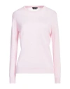 Ballantyne Woman Sweater Light Pink Size 8 Cotton, Cashmere