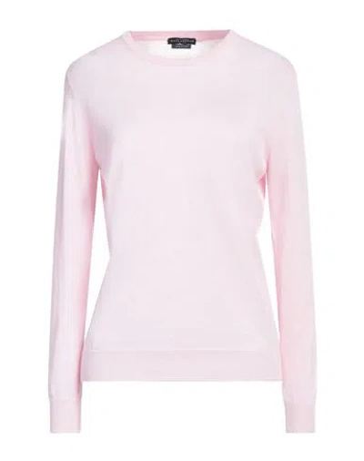 Ballantyne Woman Sweater Light Pink Size 8 Cotton, Cashmere