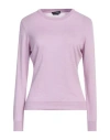 Ballantyne Woman Sweater Mauve Size 10 Cotton, Cashmere In Purple