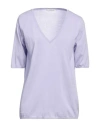 Ballantyne Woman Sweater Lilac Size 8 Cotton