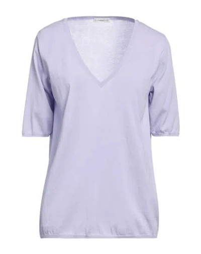 Ballantyne Woman Sweater Lilac Size 8 Cotton