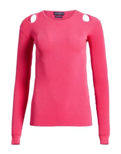 Ballantyne Woman Sweater Magenta Size 6 Viscose, Polyamide, Elastane, Cotton In Purple