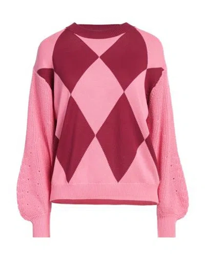 Ballantyne Woman Sweater Magenta Size 8 Cotton