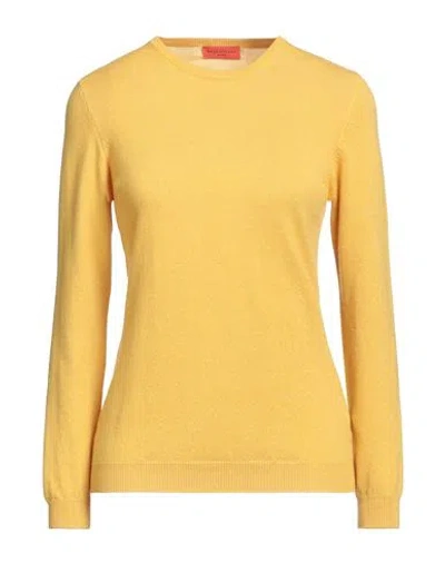 Ballantyne Woman Sweater Ocher Size 14 Cashmere In Yellow