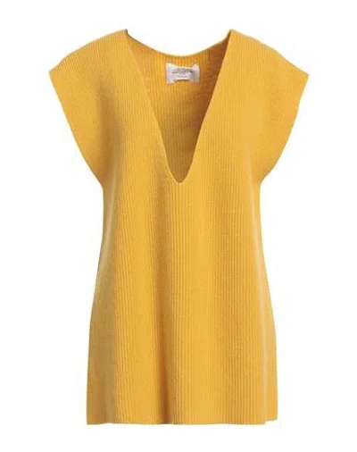 Ballantyne Woman Sweater Marigold Size 6 Wool In Yellow