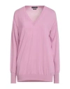 Ballantyne Woman Sweater Mauve Size 8 Cotton In Pink