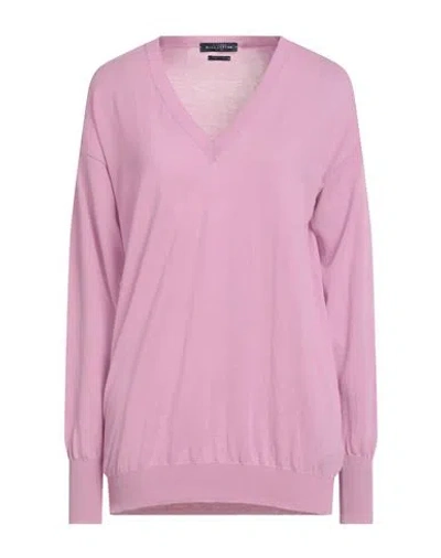 Ballantyne Woman Sweater Mauve Size 8 Cotton In Pink