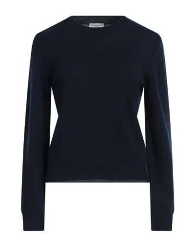 Ballantyne Woman Sweater Midnight Blue Size 10 Wool In Blue