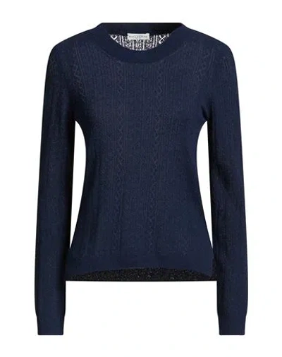 Ballantyne Woman Sweater Midnight Blue Size 12 Polyamide, Cotton