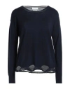 Ballantyne Woman Sweater Midnight Blue Size 10 Wool, Viscose In Blue