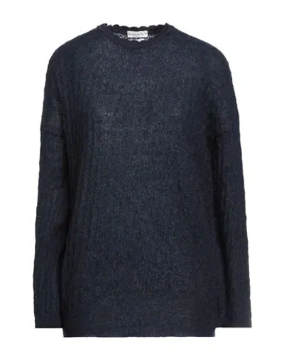 Ballantyne Woman Sweater Midnight Blue Size 6 Mohair Wool, Polyamide, Wool