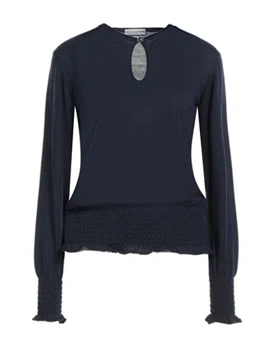 Ballantyne Woman Sweater Midnight Blue Size 6 Wool