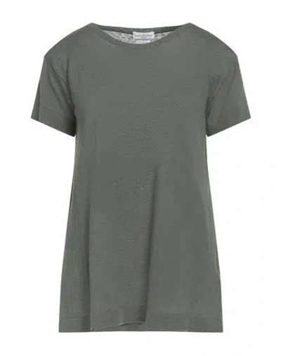 Ballantyne Woman Sweater Military Green Size 4 Silk, Linen In Gray