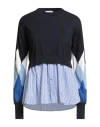 Ballantyne Woman Sweater Navy Size 6 Cotton, Cashmere In Navy