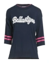 Ballantyne Woman Sweater Navy Size 8 Cotton, Polyamide In Blue