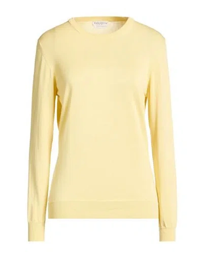Ballantyne Woman Sweater Pastel Yellow Size 8 Silk, Cotton