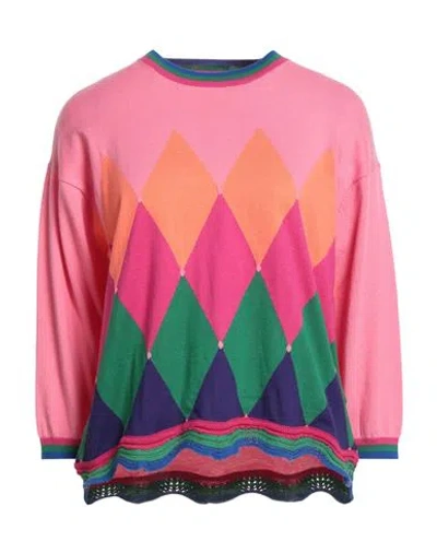 Ballantyne Woman Sweater Pink Size 6 Cotton, Cashmere