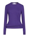 Ballantyne Woman Sweater Purple Size 10 Cotton In Purple