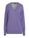 Ballantyne Woman Sweater Purple Size 8 Cotton In Pink