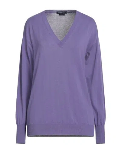 Ballantyne Woman Sweater Purple Size 8 Cotton In Pink