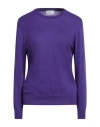 Ballantyne Woman Sweater Purple Size 8 Cotton