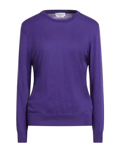 Ballantyne Woman Sweater Purple Size 8 Cotton