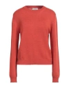 Ballantyne Woman Sweater Rust Size 10 Wool In Red