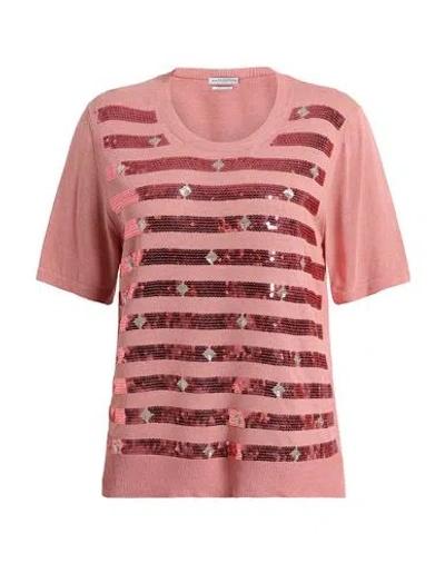 Ballantyne Woman Sweater Salmon Pink Size 6 Viscose, Polyamide