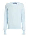 Ballantyne Woman Sweater Sky Blue Size 6 Cotton
