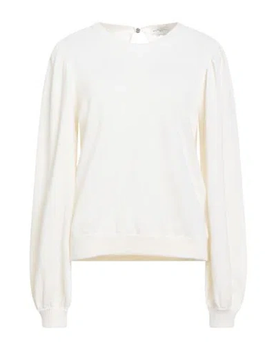 Ballantyne Woman Sweater White Size 10 Wool, Cashmere