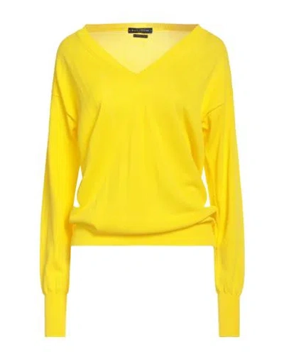 Ballantyne Woman Sweater Yellow Size 8 Cotton