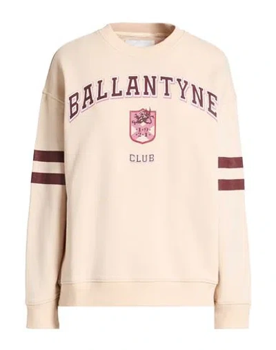 Ballantyne Woman Sweatshirt Beige Size M Cotton In Sand