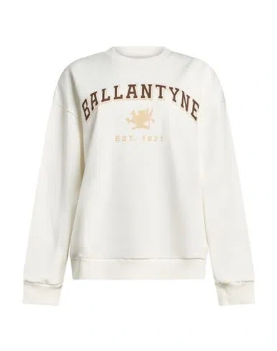 Ballantyne Woman Sweatshirt Cream Size L Cotton In White