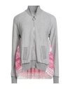 Ballantyne Woman Sweatshirt Light Grey Size 6 Cotton, Polyamide, Polyester In Gray