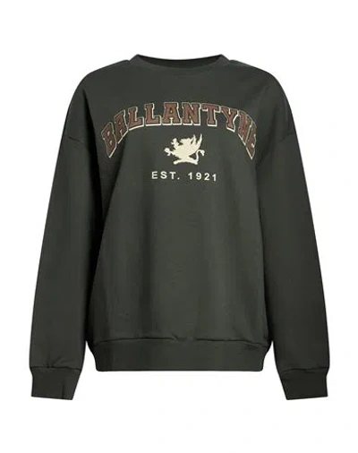 Ballantyne Woman Sweatshirt Military Green Size L Cotton In Red