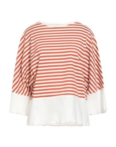 Ballantyne Woman T-shirt Rust Size 6 Cotton In White