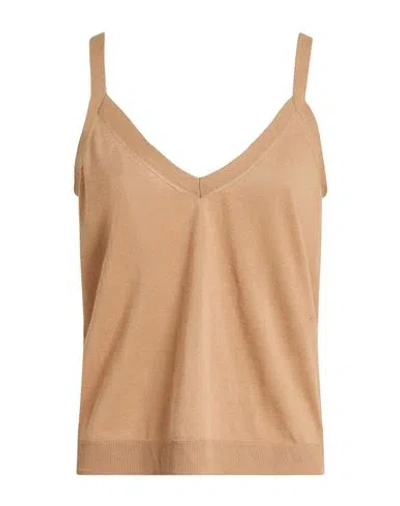 Ballantyne Woman Top Beige Size 8 Linen, Cotton In Neutral