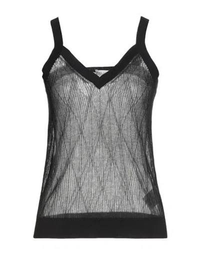 Ballantyne Woman Top Black Size 6 Linen, Cotton