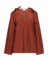 Ballantyne Woman Top Brown Size 6 Silk, Cotton