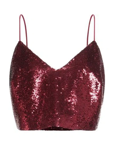 Ballantyne Woman Top Burgundy Size 6 Polyester In Red