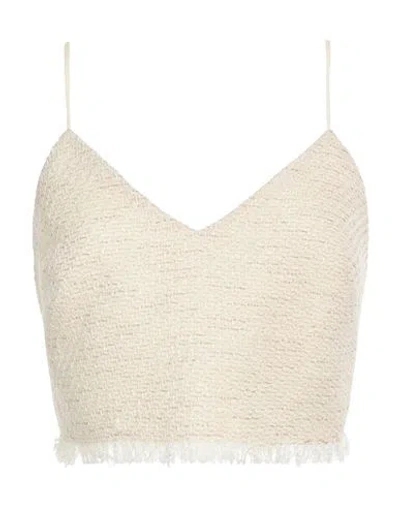 Ballantyne Woman Top Cream Size 6 Cotton, Polyester, Acrylic In White