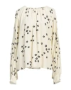 Ballantyne Woman Top Cream Size 8 Viscose In Neutral