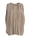 Ballantyne Woman Top Khaki Size 10 Polyester, Viscose In Beige