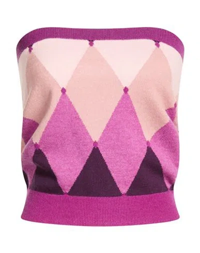 Ballantyne Woman Top Mauve Size 6 Cashmere In Purple