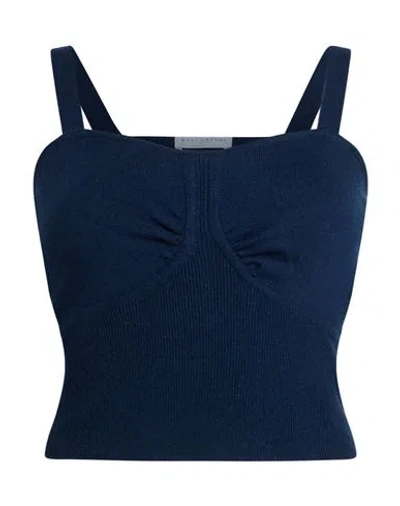 Ballantyne Woman Top Navy Size 6 Wool In Blue
