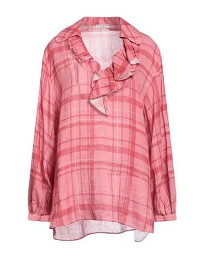 Ballantyne Woman Top Pink Size 8 Linen