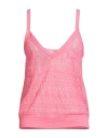 Ballantyne Woman Top Pink Size 8 Linen, Cotton