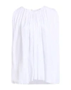 Ballantyne Woman Top White Size 6 Polyester, Viscose In White